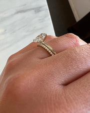 14K Solid Gold Oval Moissanite Ring
